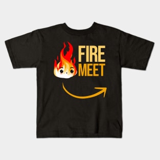 Fire Meet Gasoline Couples Matching Design Kids T-Shirt